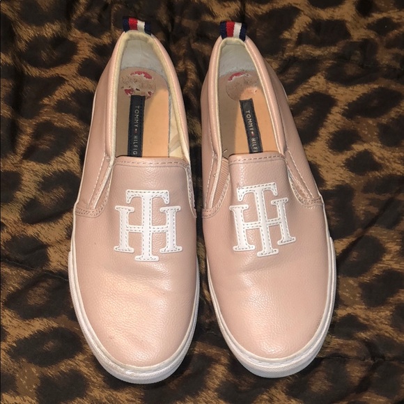 Tommy Hilfiger Shoes - Baby Pink & White Tommy Hilfiger  Loafers!!